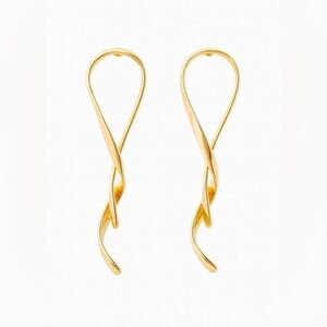 Gold Twisted Loop Earrings